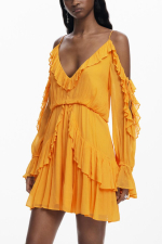 ROCHIE ORANGE CU VOLANE