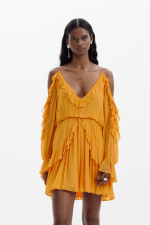 ROCHIE ORANGE CU VOLANE