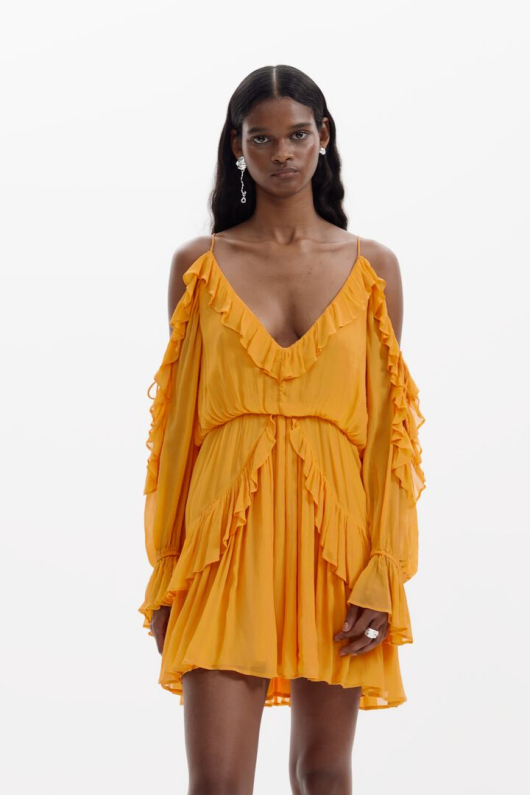 ROCHIE ORANGE CU VOLANE