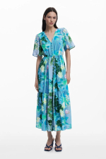 ROCHIE LUNGA CU PRINT FLORAL