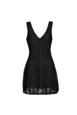 ROCHIE MIDI, NEAGRA, DIN DANTELA