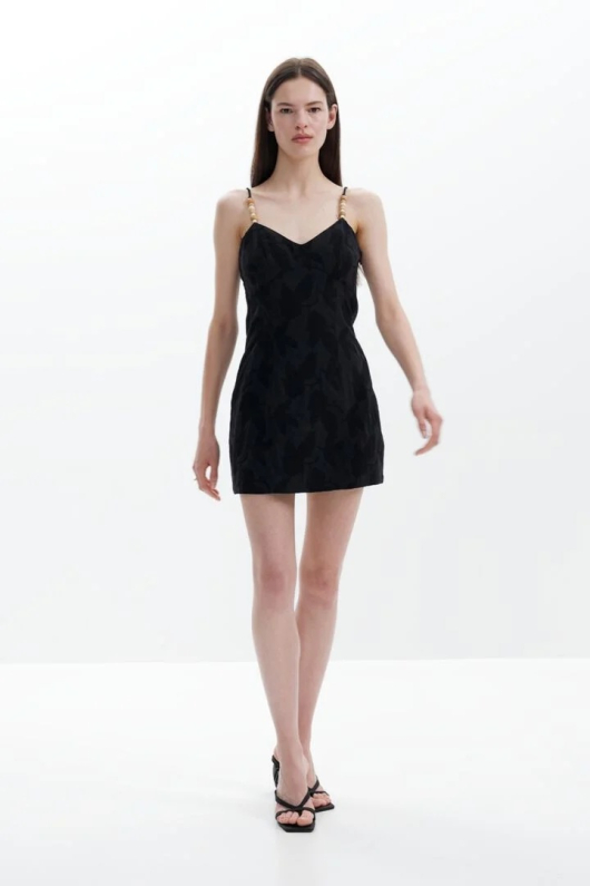 ROCHIE MIDI, NEAGRA, DIN DANTELA