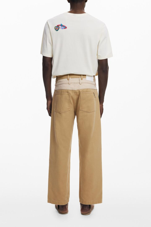 PANTALONI DENIM BEJ