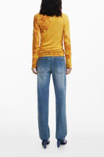 PULOVER SUBTIRE, MUSTAR