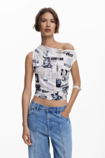 BLUZA CU PRINT NEWSLETTER