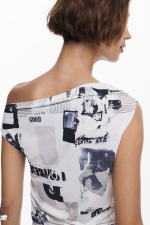 BLUZA CU PRINT NEWSLETTER