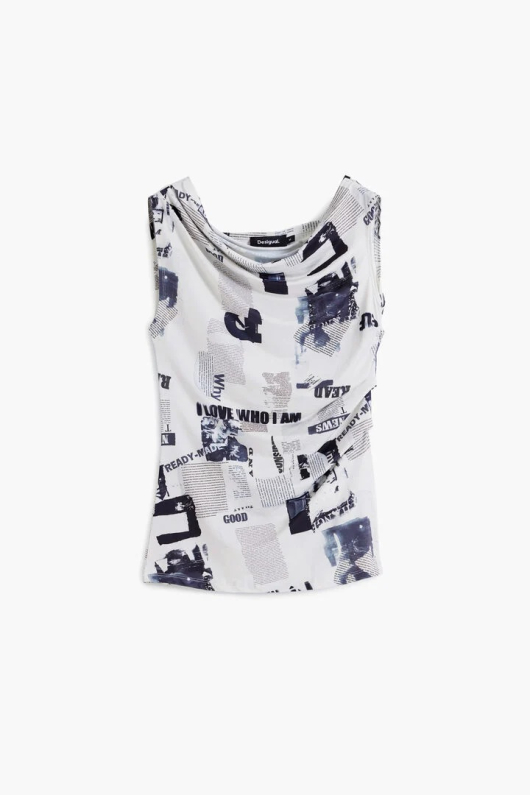 BLUZA CU PRINT NEWSLETTER