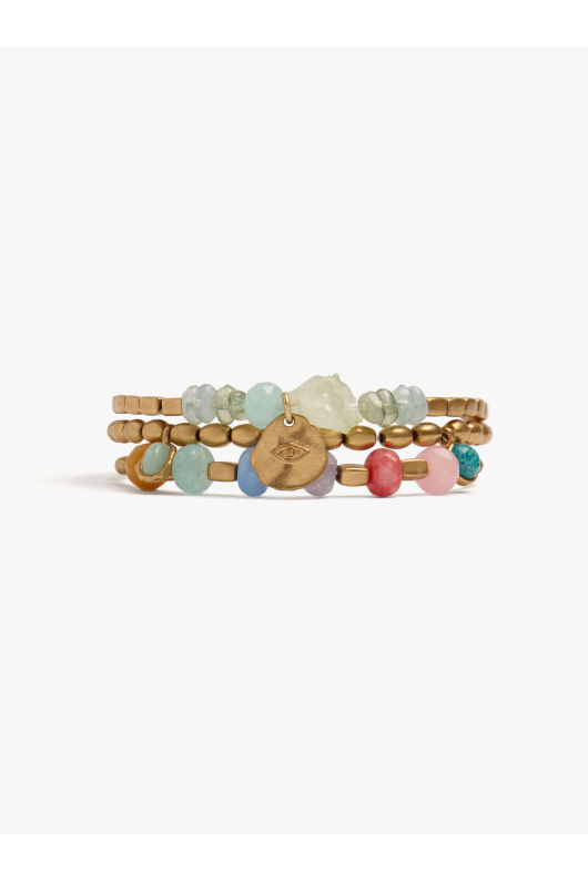SET BRATARI CU PIETRE MULTICOLORE