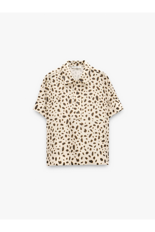 CAMASA CU MANECA SCURTA ANIMAL PRINT