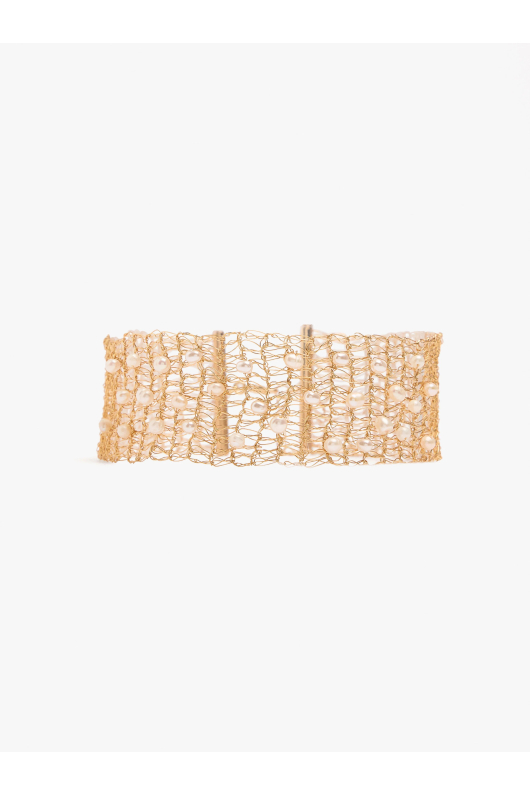 CHOKER AURIU CU PERLE
