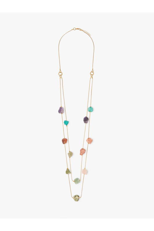 COLIER CU PIETRE MULTICOLORE