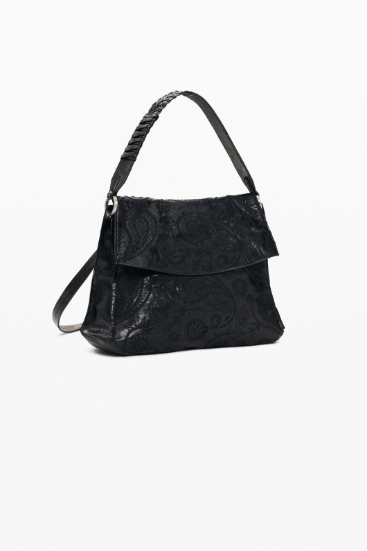 RUCSAC/GEANTA NEAGRA CU BRODERIE