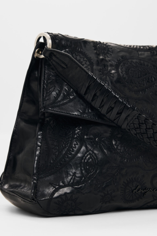 RUCSAC/GEANTA NEAGRA CU BRODERIE