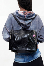 Rucsac mediu cu efect de piele
