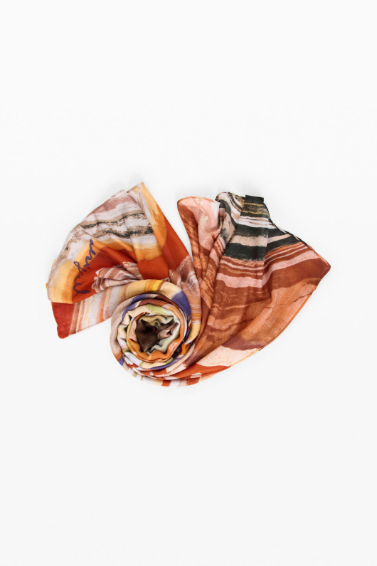 ESARFA DREPTUNGHIULARA, CU PRINT MULTICOLOR