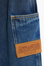Pantaloni tricot efect denim