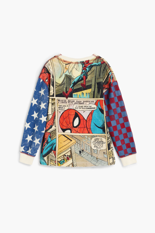 Tricou cu imprimeu tip banda desenata Marvel™