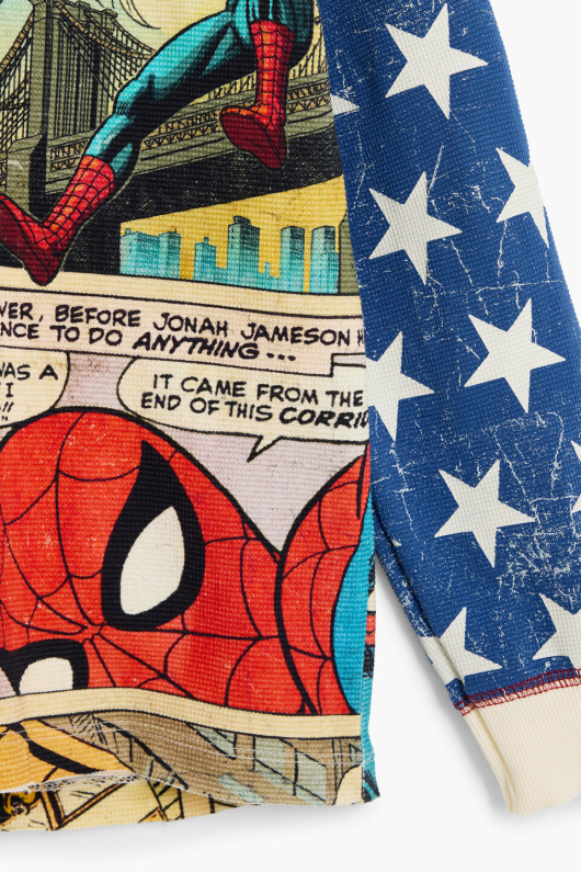 Tricou cu imprimeu tip banda desenata Marvel™