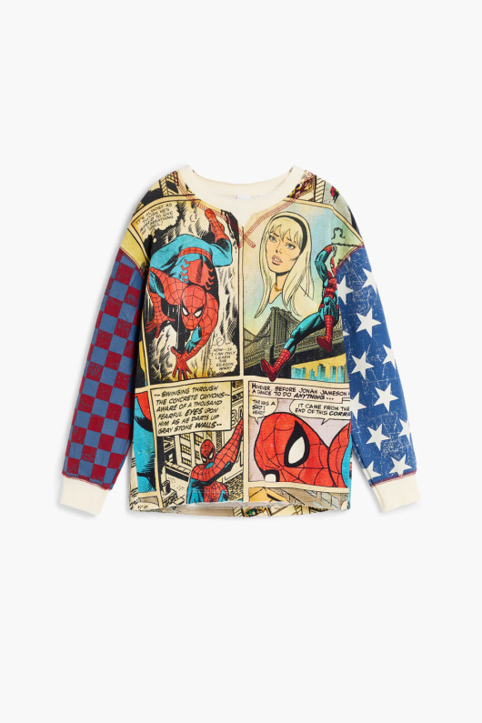 Tricou cu imprimeu tip banda desenata Marvel™