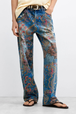PANTALONI DENIM CU PRINT