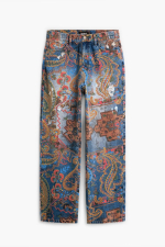 PANTALONI DENIM CU PRINT