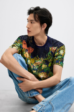 Tricou cu imprimeu natura moarta