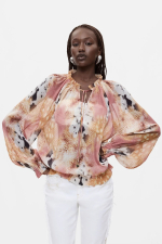 Bluza imprimata, cu snur