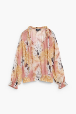 Bluza imprimata, cu snur