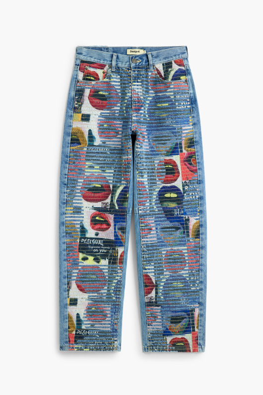 Pantaloni de blugi balloon imprimati