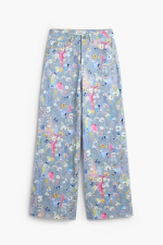 PANTALONI DENIM CU IMPRIMEU FLORAL