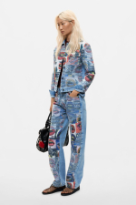 JACHETA DENIM CU IMPRIMEU