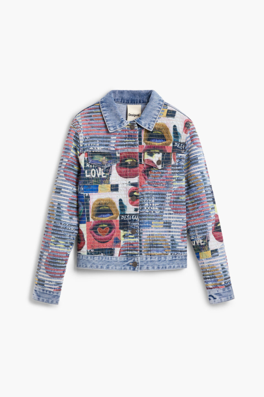 JACHETA DENIM CU IMPRIMEU