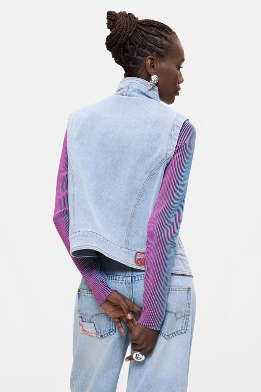 JACHETA DENIM CU MANECI DETASABILE