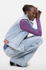 JACHETA DENIM CU MANECI DETASABILE