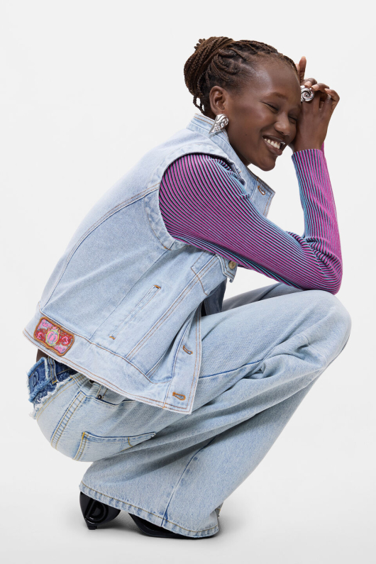 JACHETA DENIM CU MANECI DETASABILE