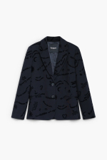 SACOU NEGRU CU PRINT TEXT