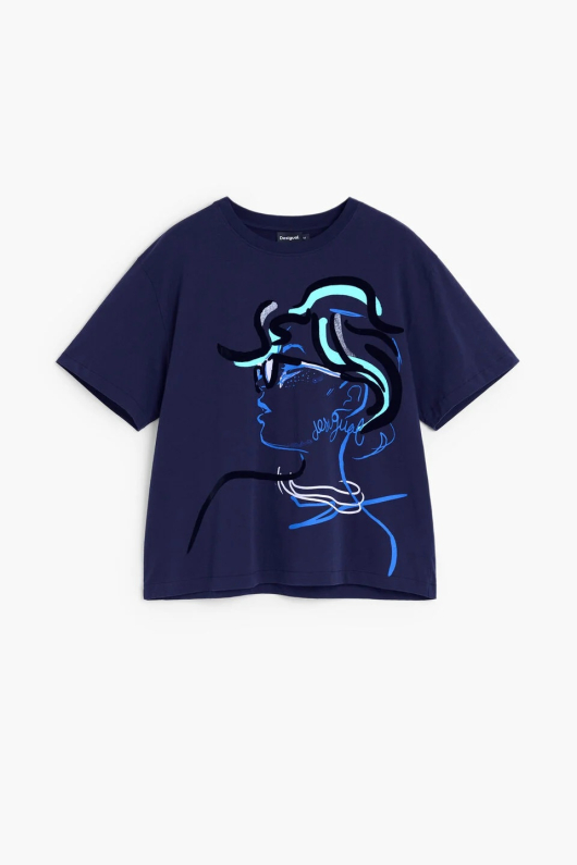 TRICOU BLEUMARINE CU PRINT
