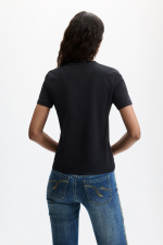 TRICOU NEGRU CU PRINT FLORAL