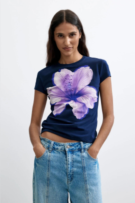 TRICOU BLEUMARINE CU PRINT
