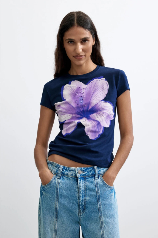 TRICOU BLEUMARINE CU PRINT