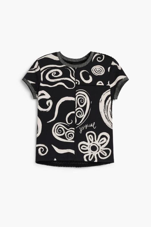 TRICOU NEGRU CU PRINT