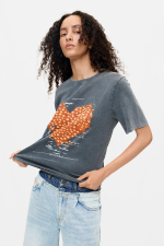 TRICOU GRI CU PRINT INIMA
