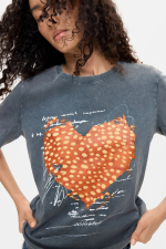 TRICOU GRI CU PRINT INIMA