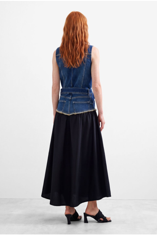 ROCHIE CU DOUA TIPURI DE MATERIALE