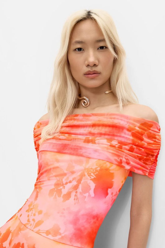 ROCHIE MIDI IN TONURI DE PORTOCALIU