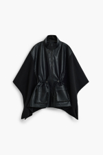 PONCHO CU EFECT DE PIELE