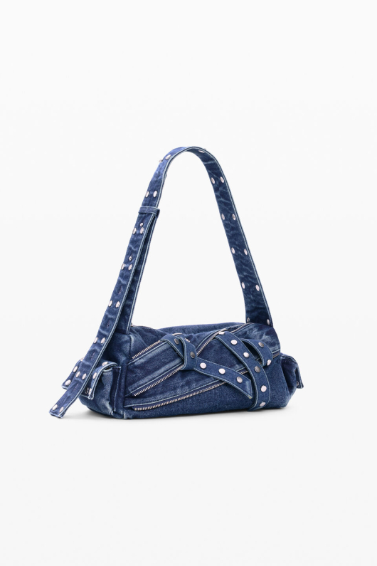GEANTA DENIM CU FERMOARE APLICATE