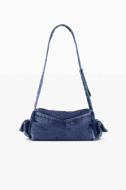 GEANTA DENIM CU FERMOARE APLICATE