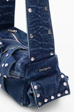 GEANTA DENIM CU FERMOARE APLICATE