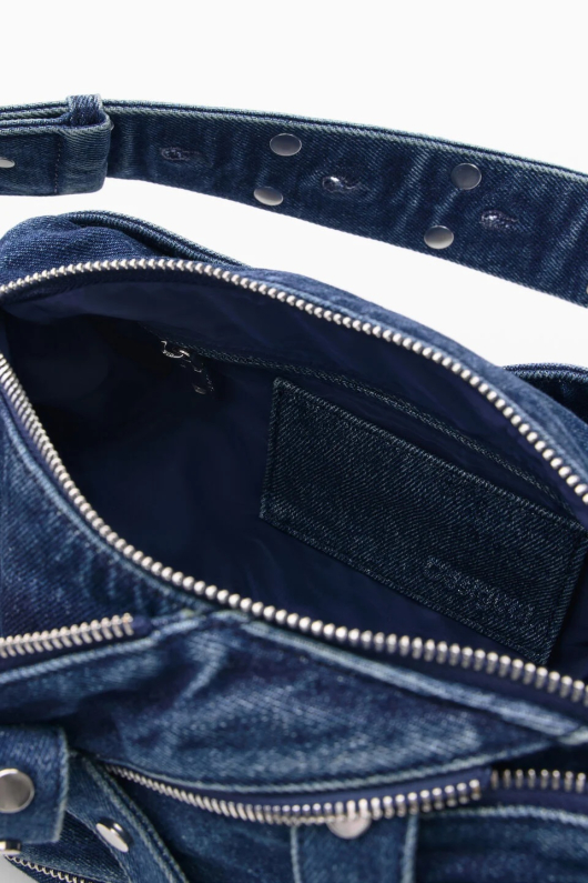 GEANTA DENIM CU FERMOARE APLICATE